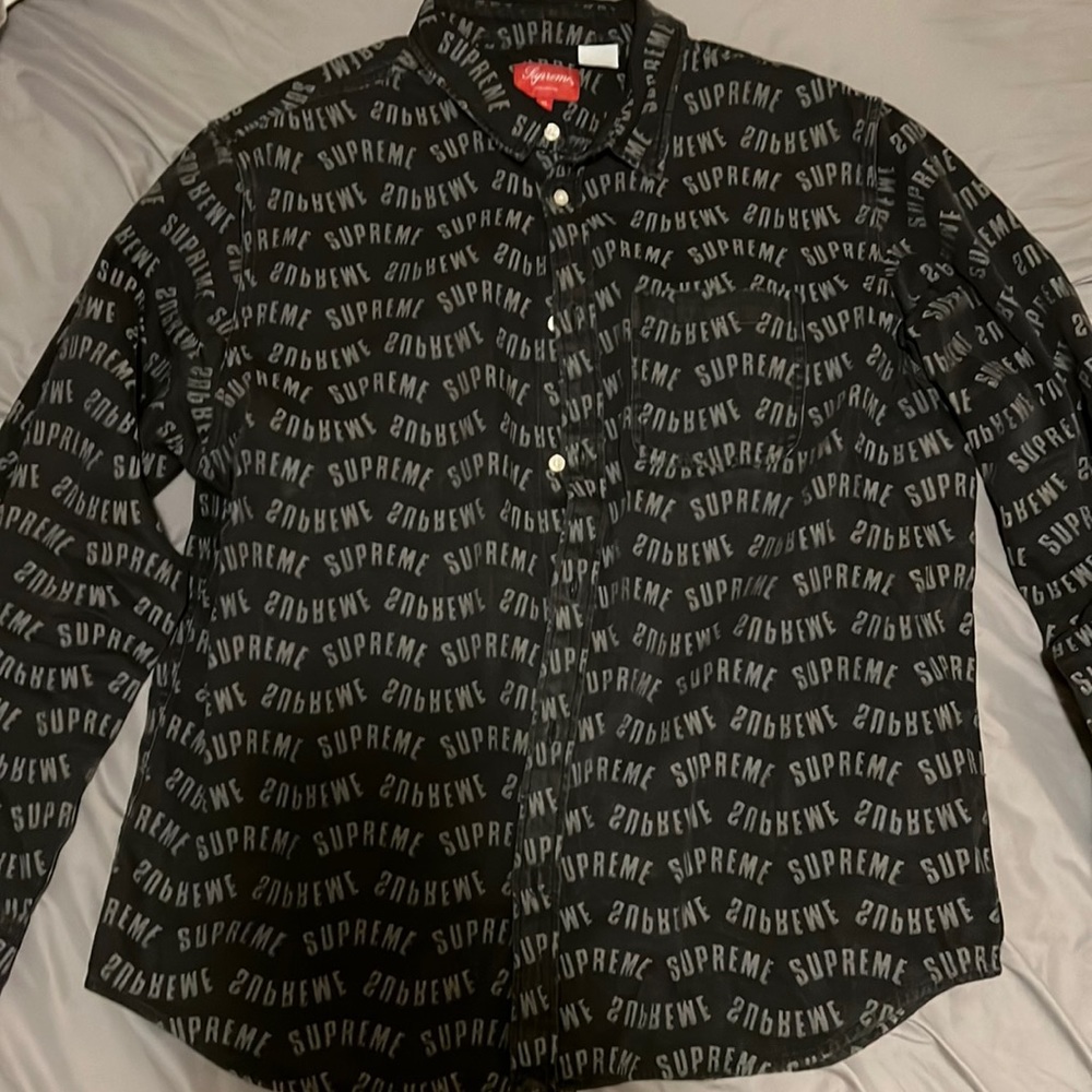 Supreme denim shirt xl